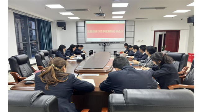 农发行龙里县支行召开2024年三季度案防风险分析会